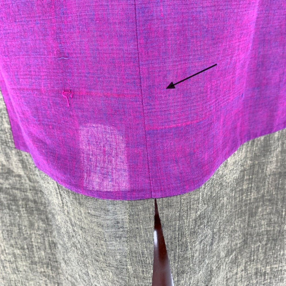 Nazila Couture Purple Olive Embroidered High Low Tunic Dress Small Boho Floral - Picture 7 of 14